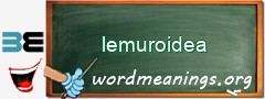 WordMeaning blackboard for lemuroidea